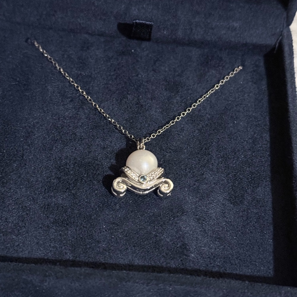 Enchanted Disney Cinderella Pearl sterling silver Necklace